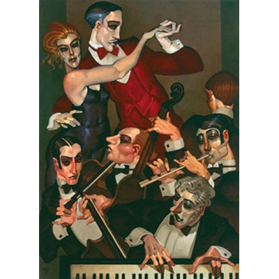 Impression d’art graphique sur papier non encadrée tango rouge