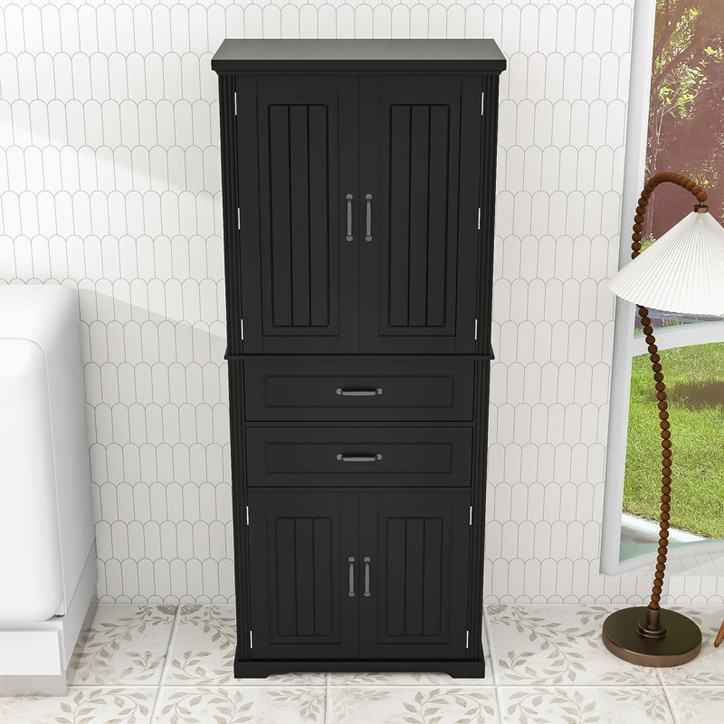 Élégante armoire de rangement - Grand espace de rangement avec tablettes réglables, tiroirs lisses et fonctions de sécurité anti-basculement