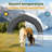 10'x10' Livestock Portable Shelter, Heavy Duty Round Style Canopy, Gray-121652587-121652588