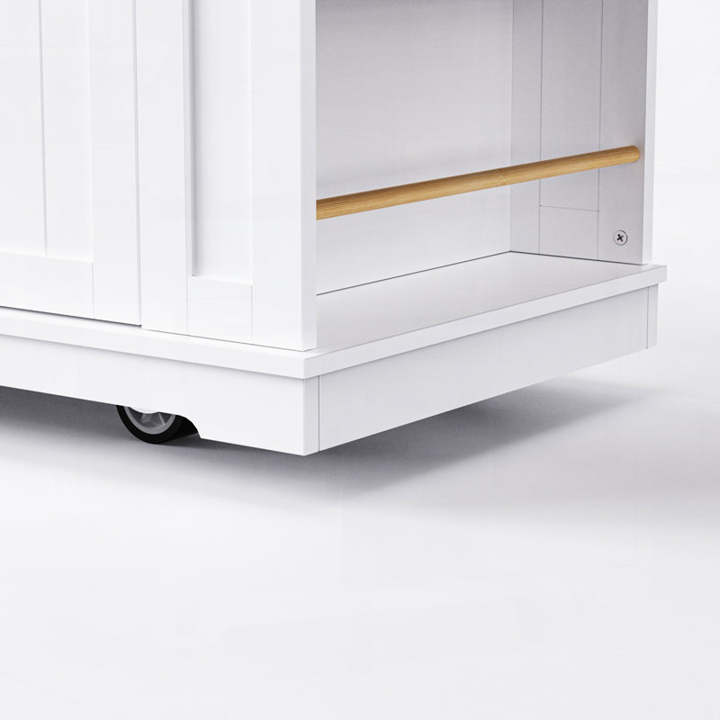48 inch Large Kitchen Island, White