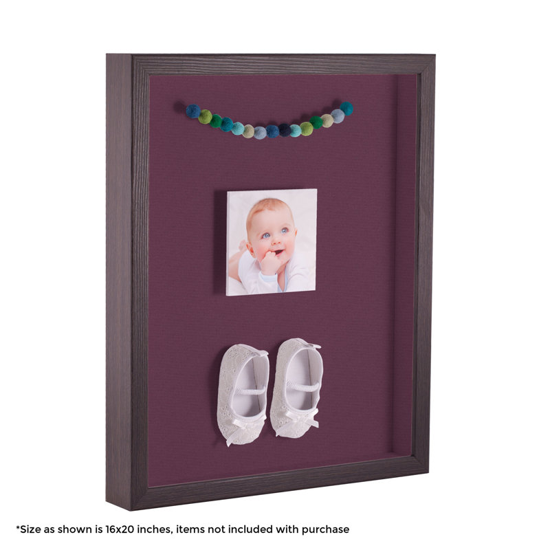 Wood Matte Shadow Box Picture Frame, Ruby