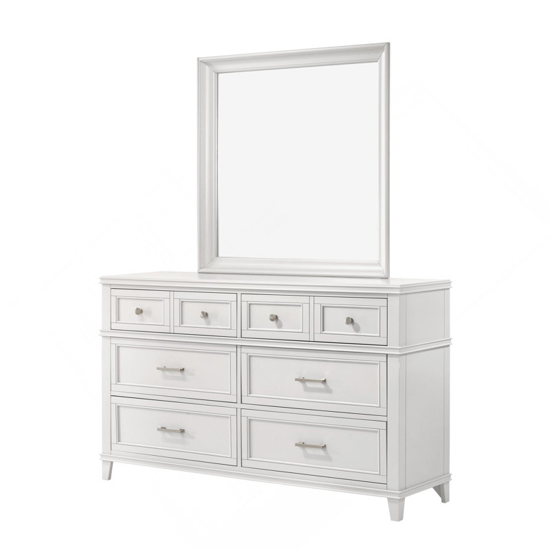 Commode 6 tiroirs blanche, Blanc