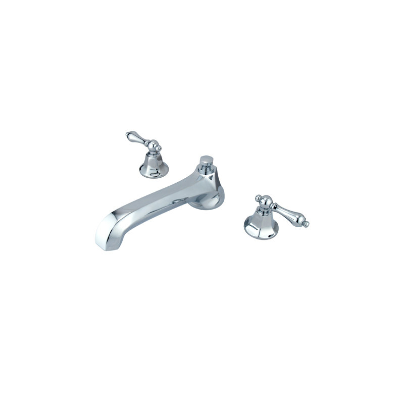 Robinet de baignoire romaine à fixation sur comptoir à poignées doubles Metropolitan, Chrome poli