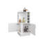 Bar blanc avec porte-bouteilles et tablette ouverte-581031102