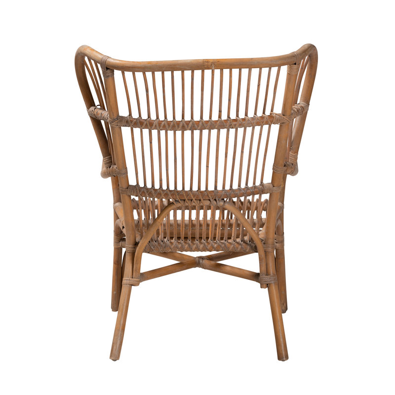 Fauteuil à oreilles en rotin l 30,7 po Bagryana