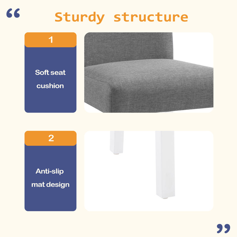 Ensemble de table de salle à manger 6 pièces avec banc et chaises Sturdy Structure