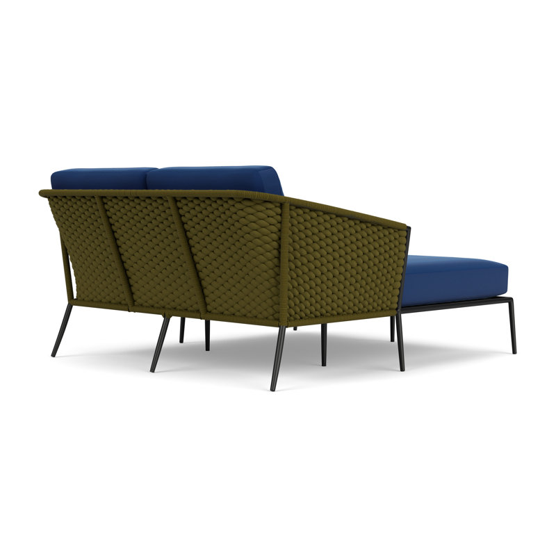 Escape Outdoor 2 - Seat Patio Sofa, Flagship Lapis