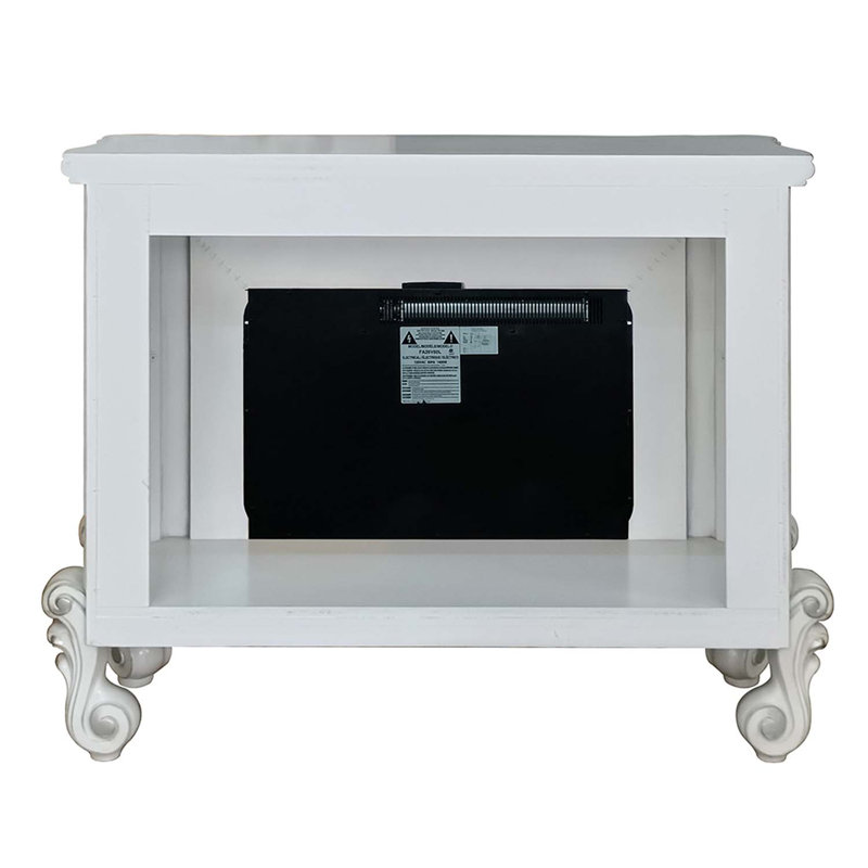 Foyer Versailles 47 po, finition blanc os, Blanc os