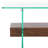 Kayley 39.4'' Glass Top Console Table-594979246