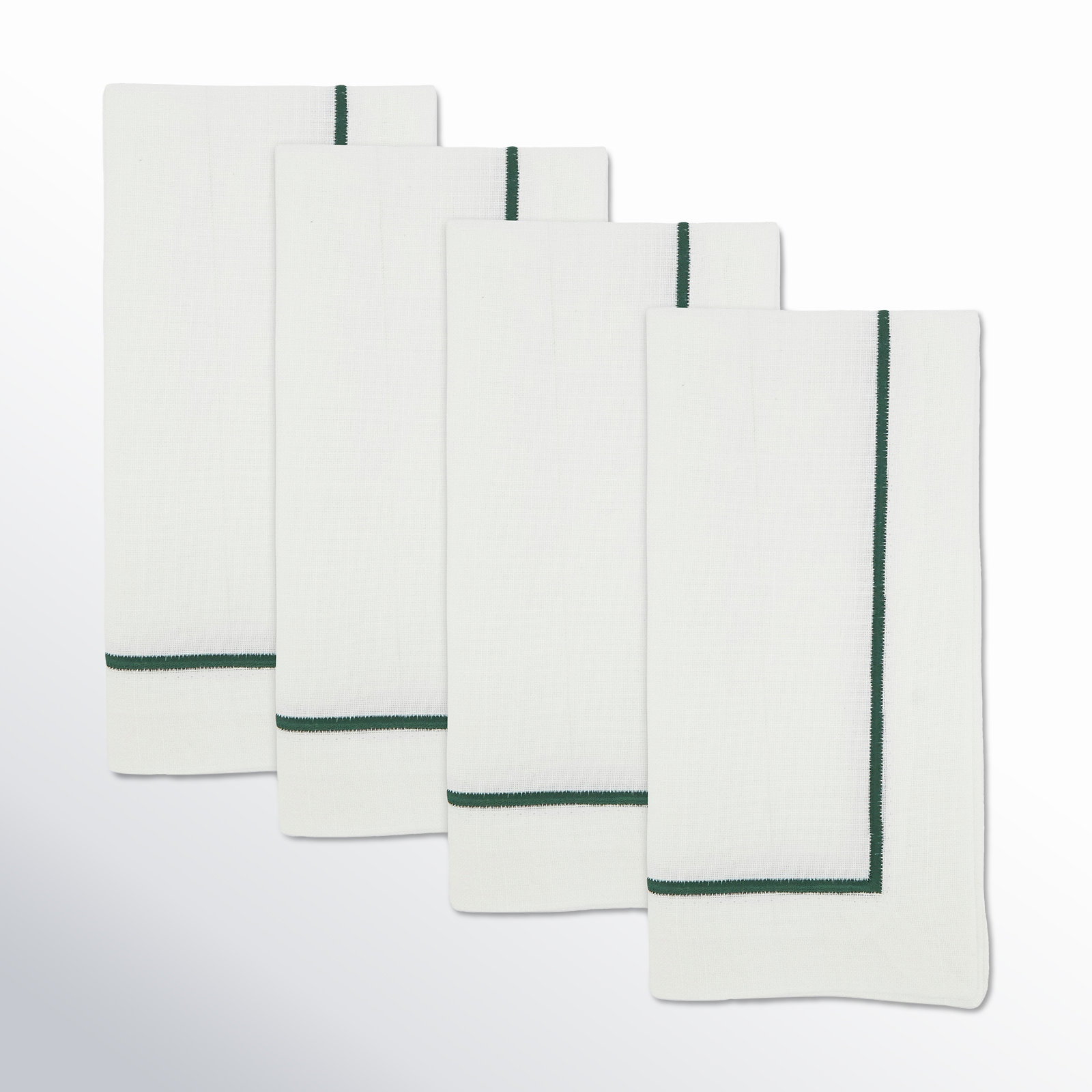 Odelle Reversible Napkin, Jasper Green