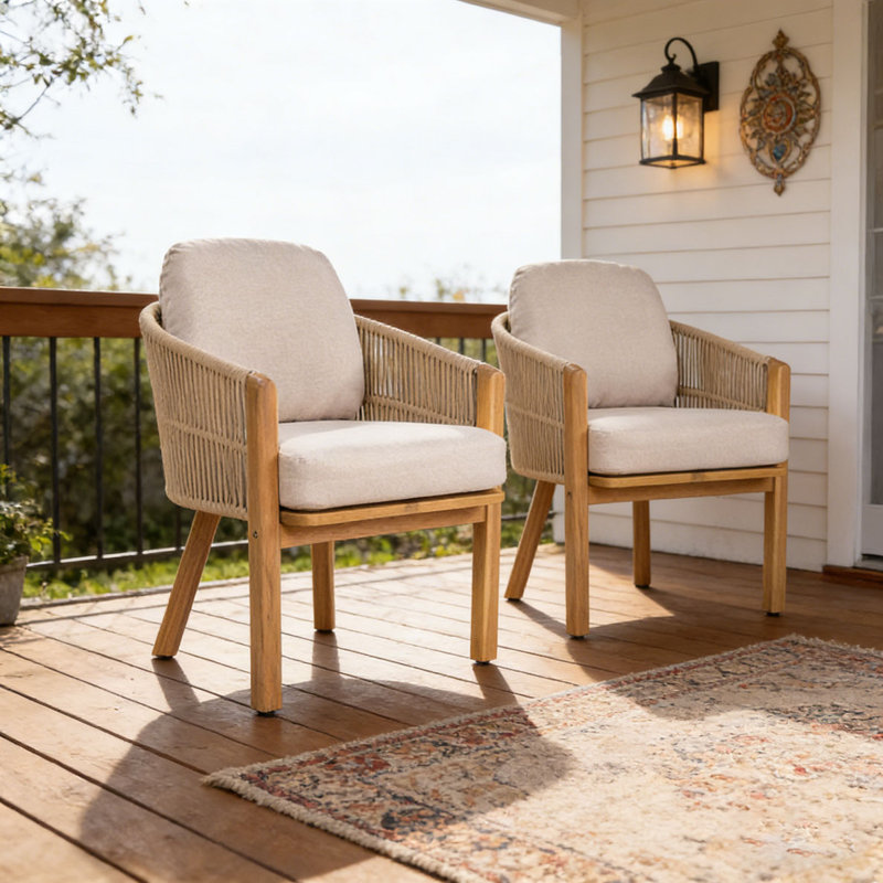 Chaise avec accoudoirs pour l'extérieur