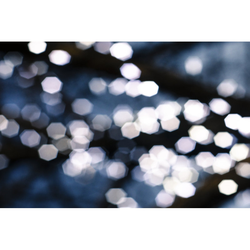 Bokeh Blue II - Wrapped Canvas Print, 30cm H x 46cm W x 3.8cm D