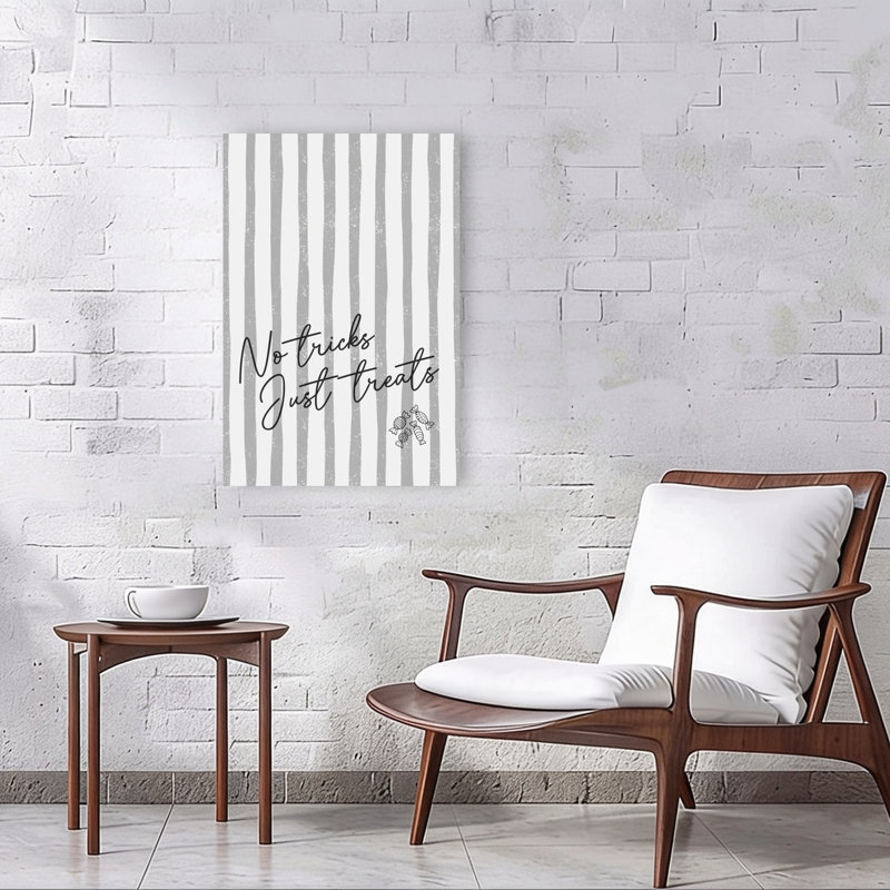 Pas de farces, juste des gâteries - Affiche murale abstraite et minimaliste, H 36 po x l 24 po