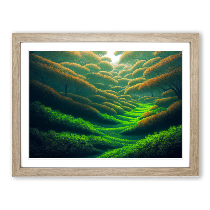 Forest Beauty - Single Picture Frame Print, Oak Framed, 46cm H x 64cm W x 2cm D