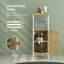 Manufactured Wood, Bamboo Freestanding Bathroom Cabinet