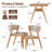 3-Piece Solid Wood Dining Table & Chair Set-443510213