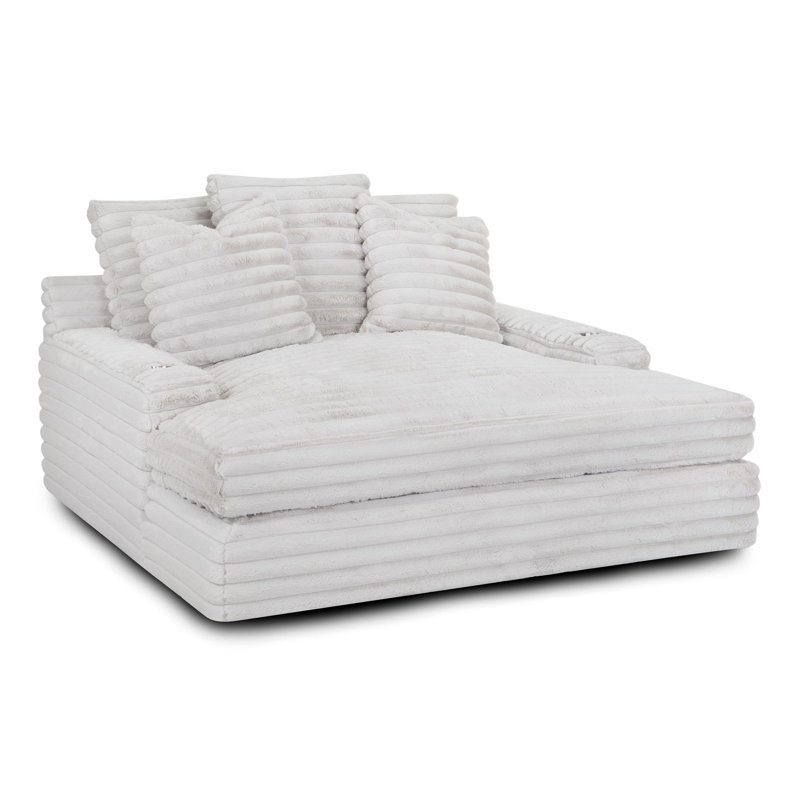 Dovray Upholstered Chaise Lounge, Light Gray, Yes