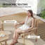 Outsunny 4 Seater Wooden Garden Furniture Set 4 Piece Embossed Finish-227340995