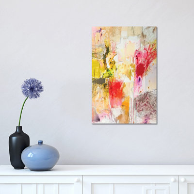 «Vertical Reds I» par Jennifer Gardner - peinture sur toile tendue
