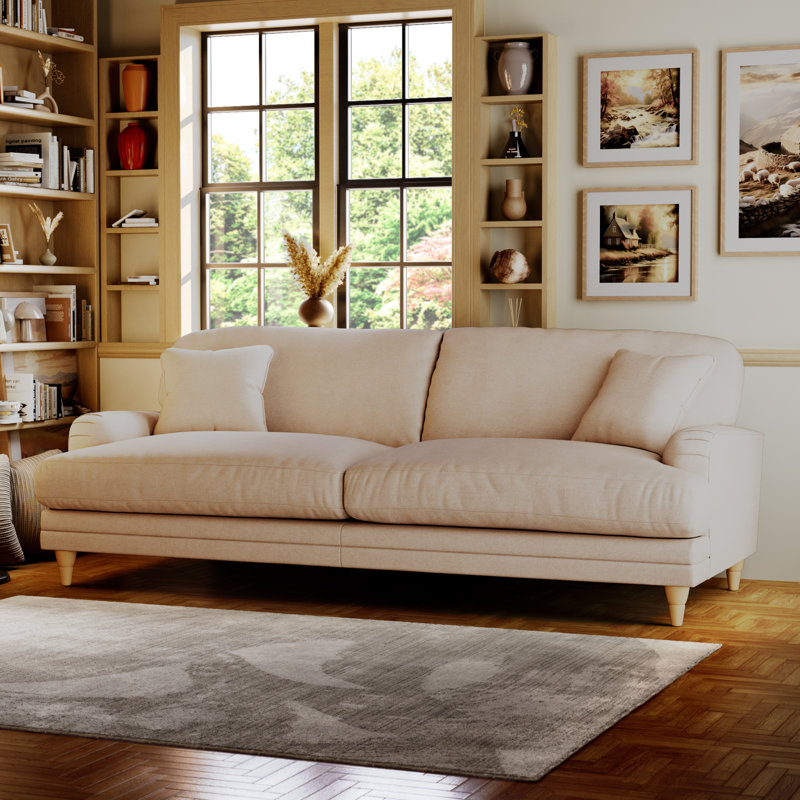 Adaku 4 Seater Sofa  , Marble, Country Oak