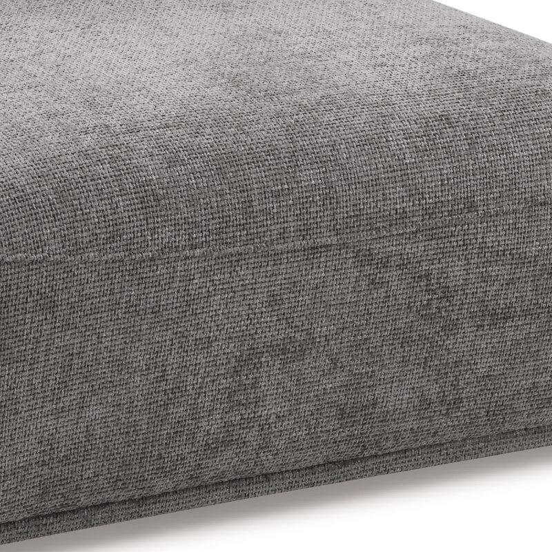 Aukeem 3 - Piece Upholstered Sectional, Gray Polyester