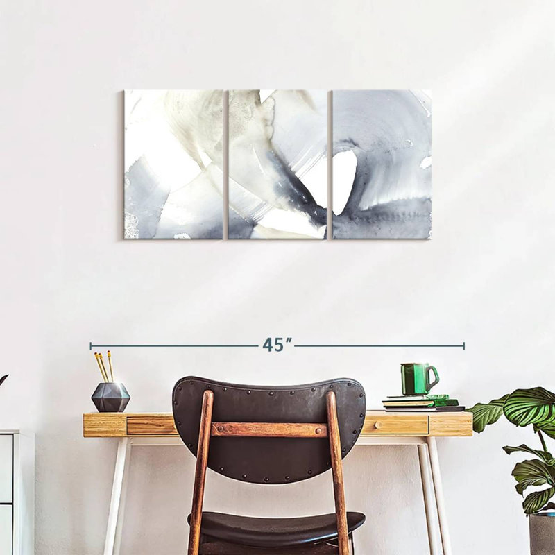 Wave Break II - ensemble de 3 toiles tendues, H 18 po x l 38 po x P 1,25 po