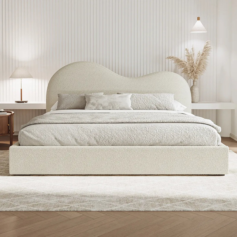 Upholstered Platform Bed, King