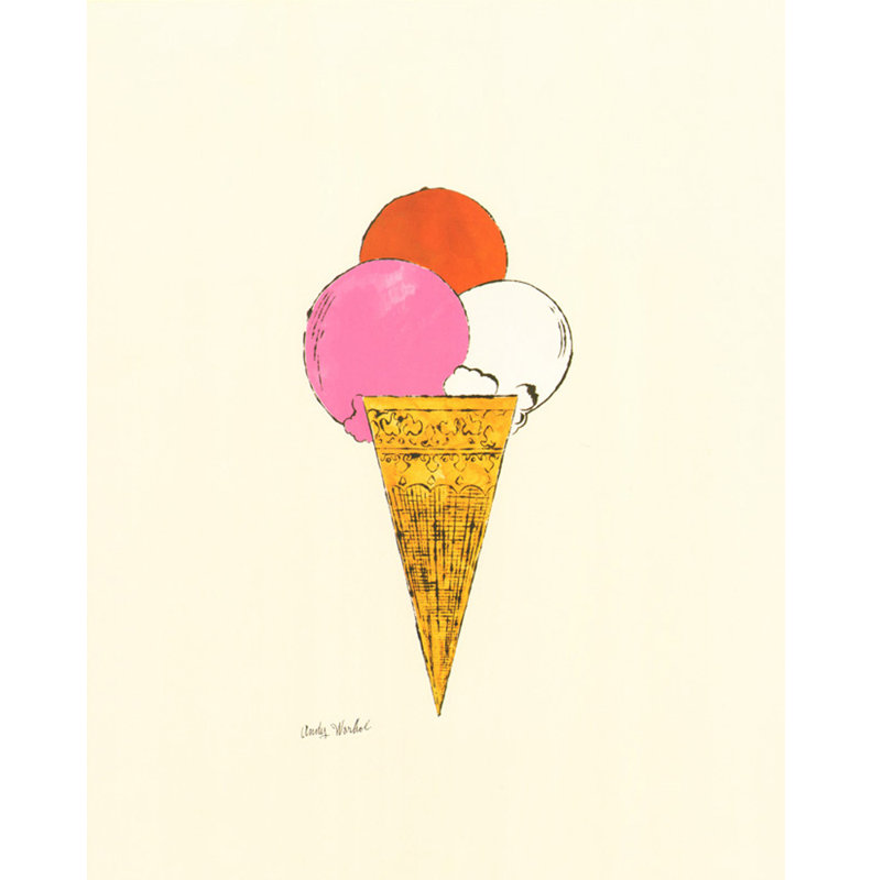 Dessert glacé, c. 1959 (rouge, rose et blanc), H 24 po x l 19 po