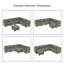 Canapé modulaire rembourré avec repose-pieds Dona-105785938