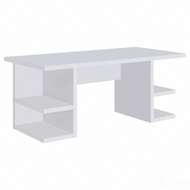 Bureau d'écriture blanc, 4 tablettes
