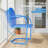 3-Piece Outdoor Bistro Set,Anti-Rust Metal Patio Table & 2 Armchairs, 350lb Capacity, Antifreeze and anti-drying Patio Dining Set for Balcony, Porch and Lawn,Blue-1145503397