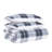 Traditional Box Stitch Plaid Comforter Set-426045880-426045881