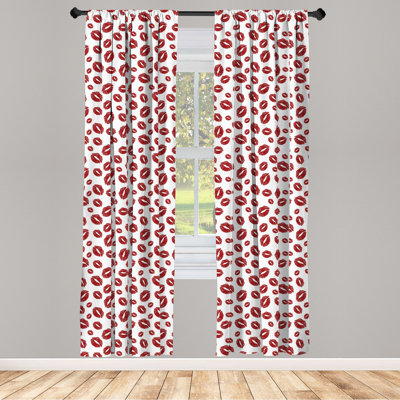 Kiss Semi-Sheer Rod Pocket Curtain Panels