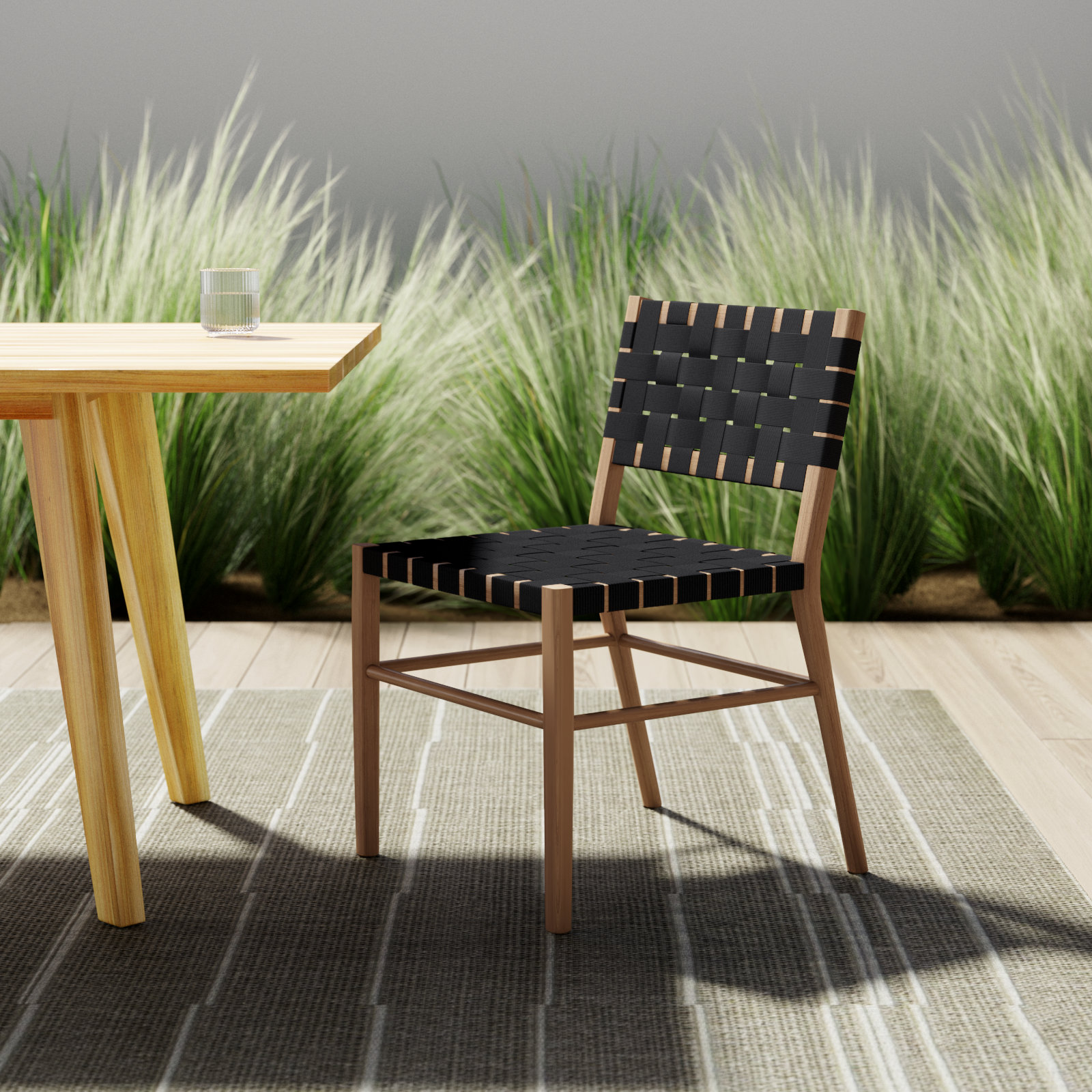 Penthia Teak Patio Side Chair
