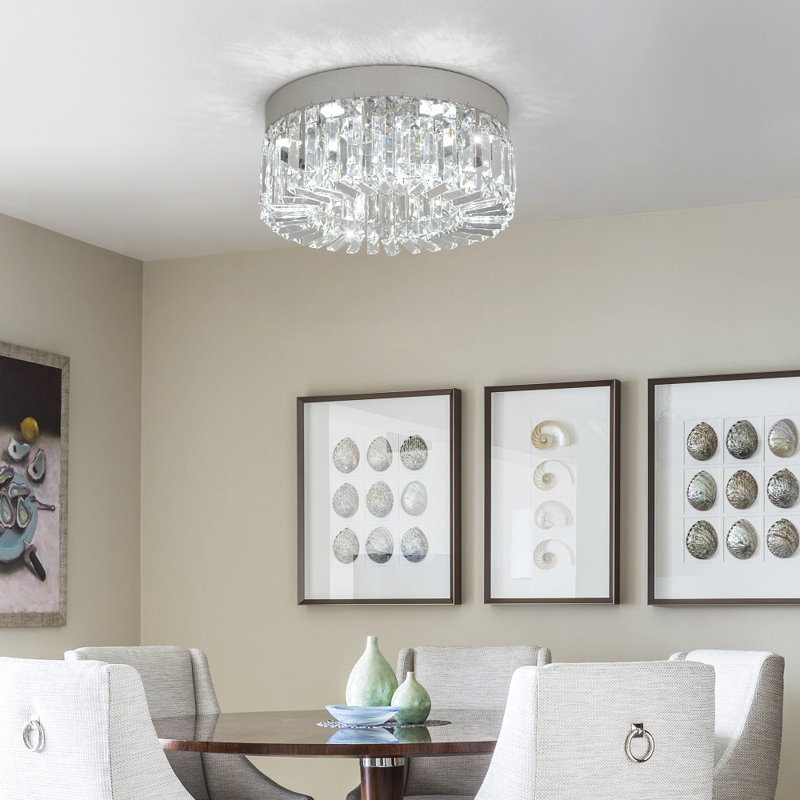 Ajaz 1 - Light LED Chandelier, Chrome, 40 cm