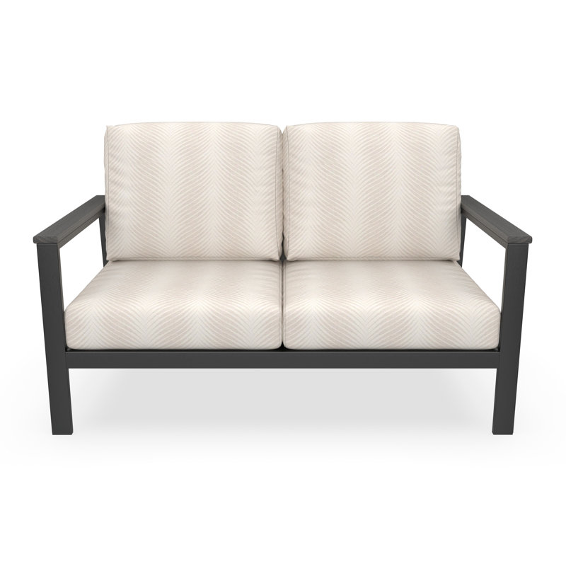 Townsend Loveseat with Sunbrella® Cushion, Sunbrella Calm Laurel, Brown