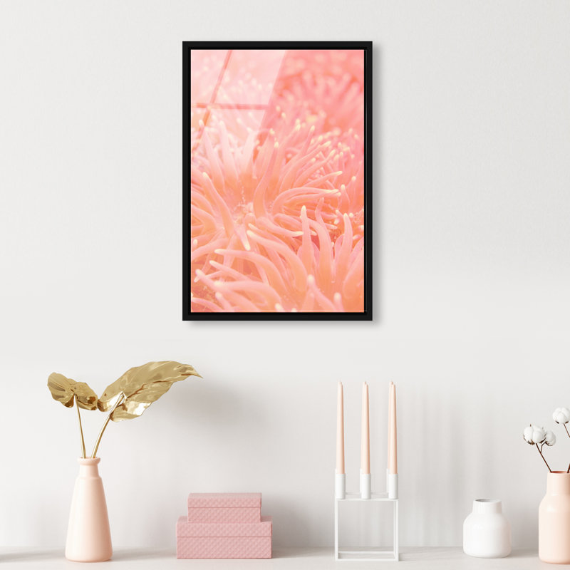 Deep Sea Flowers Print by Oliver Gal, 46"H x 31"W, Black Floater Frame