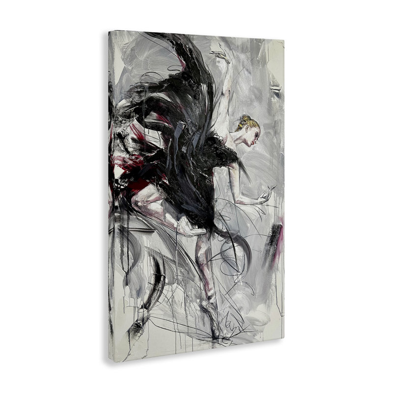 Toile Modern Elegance Dancer, design par Lucille Lee, H 24 po x l 16 po