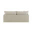 Canapé en tissu beige avec 2 coussins décoratifs Upend
