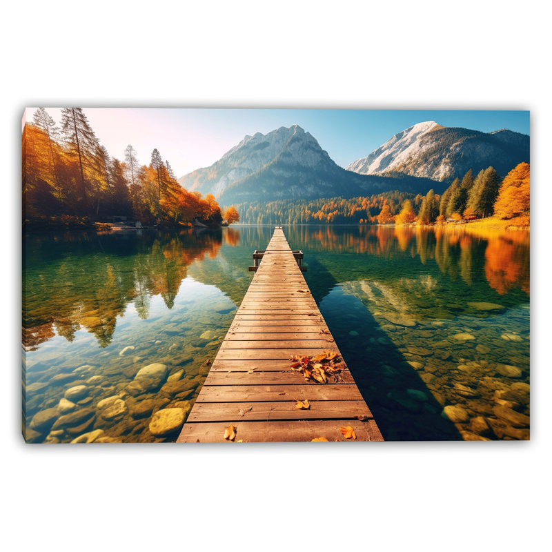 Art mural sur toile Mountain Lake Horizon, H 36 po x l 42 po
