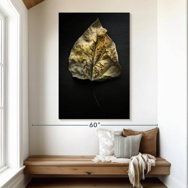 Feuilles couleur, H 51 po x l 34 po