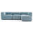 Rungata 101" Performance Velvet Modular Sectional With Reversible Chaise Ottoman-463014360