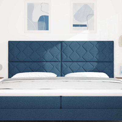  Headboard Wall-Mounted Geometric Velvet