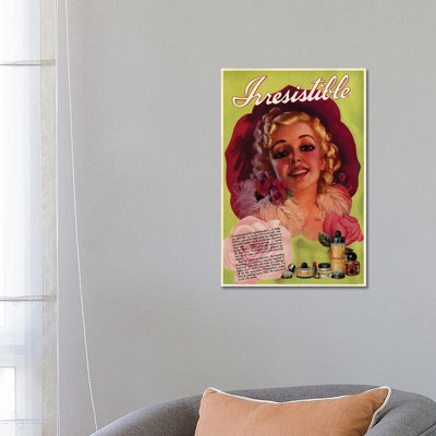 1930s Irresistible Perfume Advert by The Advertising Archives - Wrapped Canvas Gallery-Wrapped Canvas Giclée