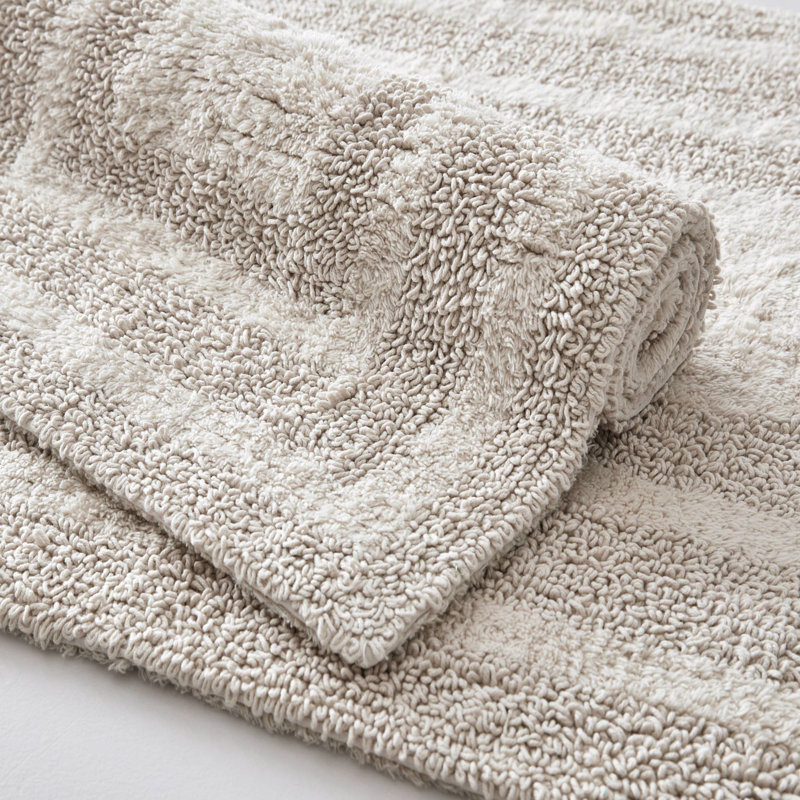 Eddie Bauer Logan Cotton Bath Rug Runner, 60" L x 22" W, Light Beige