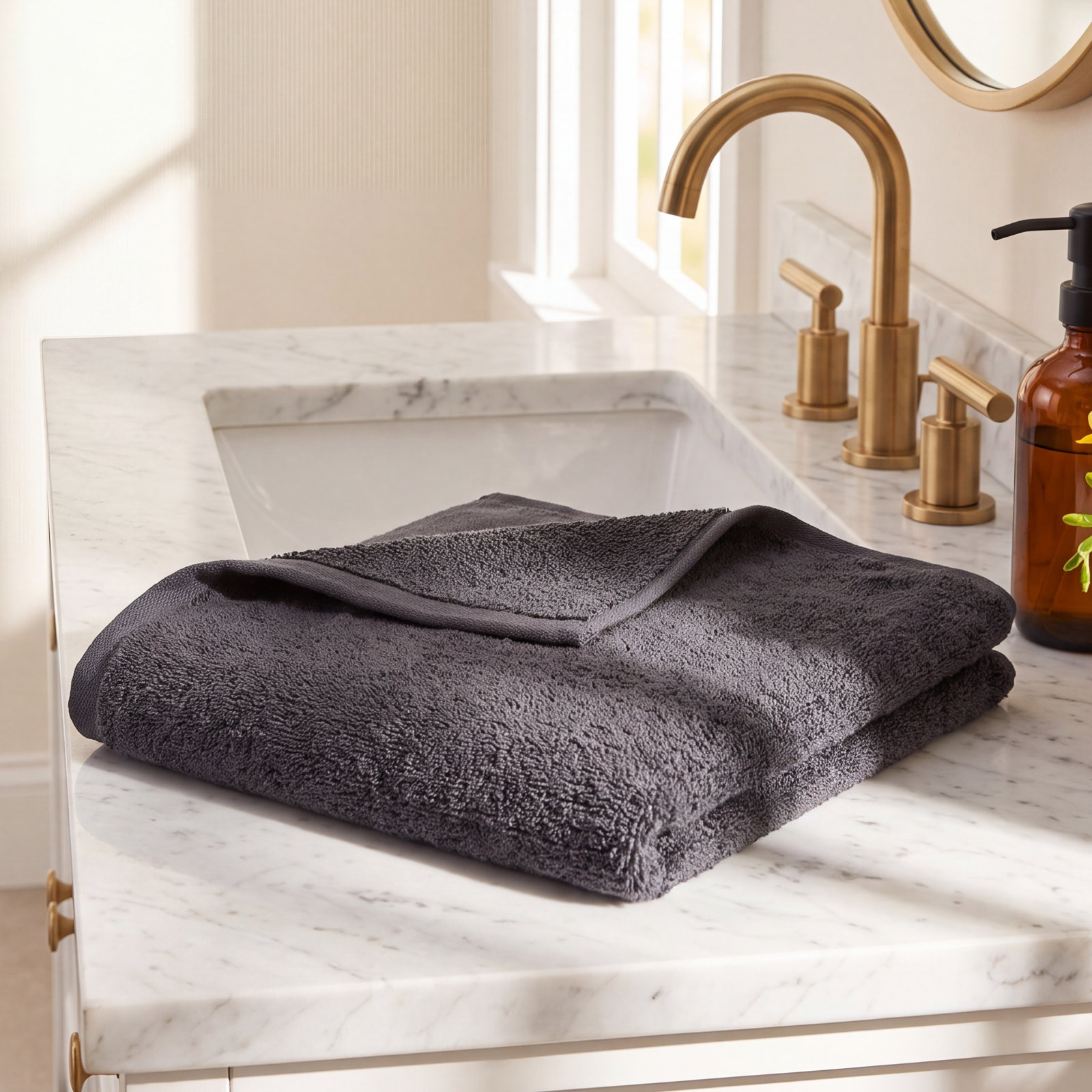 Riva Organic Cotton Washcloth Set, Magnet Charcoal