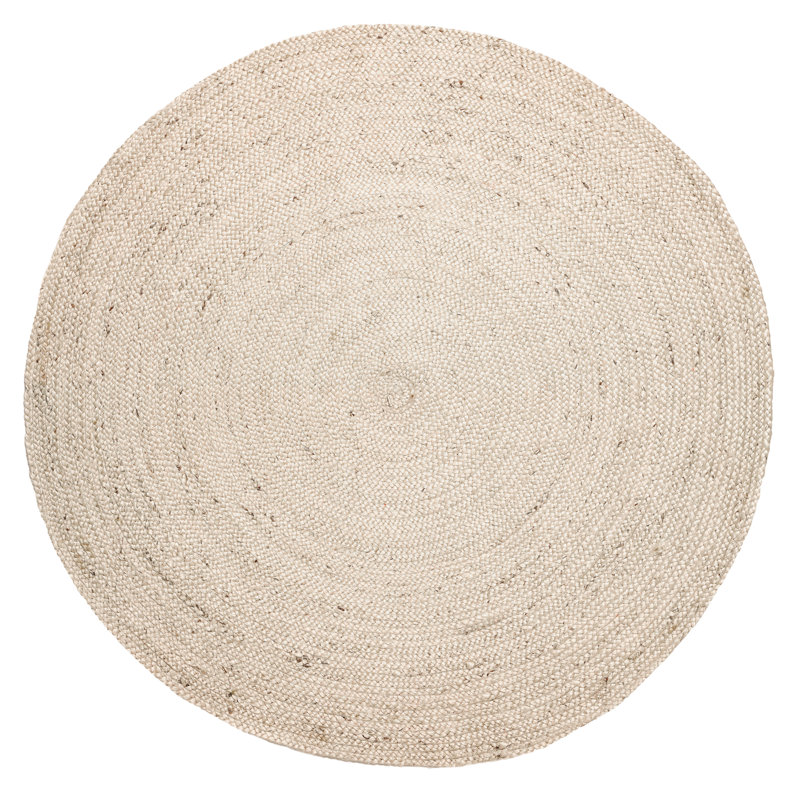 Chalone Handmade Braided Ivory Rug, Oval 185 x 274cm