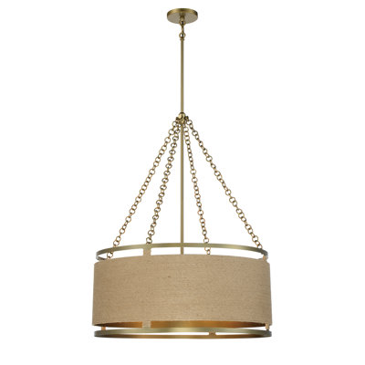 Everly Quinn Windward Passage Soft Brass Pendant Light