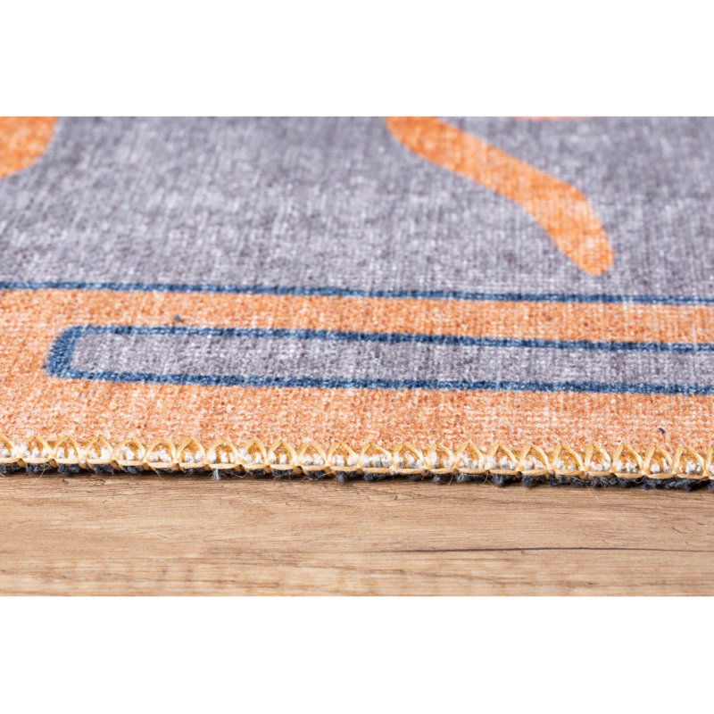 Luxurious Machine Washable Area Rug, 4.9 x 7.5 Feet, 100% Polyester, 1850 g/m², Pile Height: 0.2 inches | Eco-Friendly Recycled Poly Cotton Backing | Perfect for Living Room & Bedroom, Soft and Durable Design