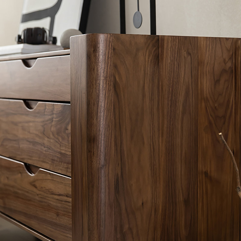 Solid Wood 6-Drawer Sideboard Elegant